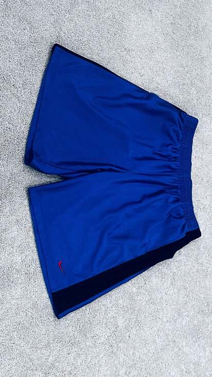 Nike Basketball Shorts Blue Black Red Swoosh Athletic Training Gym Men’s XXL - Picture 2 of 9